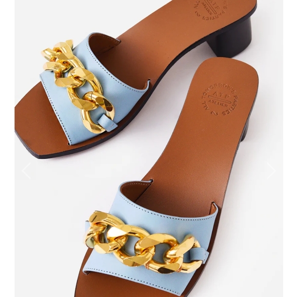 ATP Atelier Shoes - ATP ATELIER Chain Chiari Slide Heel